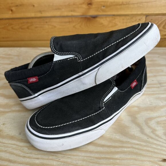 Vans Off The Wall Men’s Size 9 Asher Black Canvas Slip On Loafer Sneakers - Picture 2 of 6